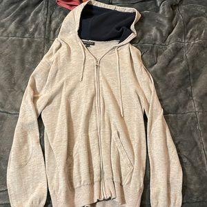 Banana Republic Zip Up Hoodie Stone Size M